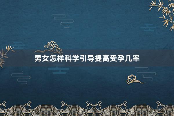 男女怎样科学引导提高受孕几率