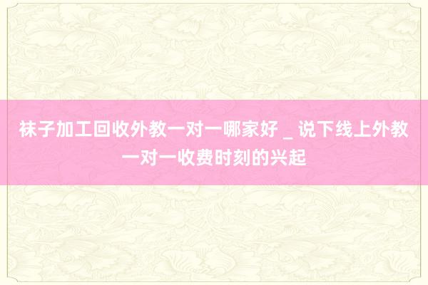 袜子加工回收外教一对一哪家好 _ 说下线上外教一对一收费时刻的兴起